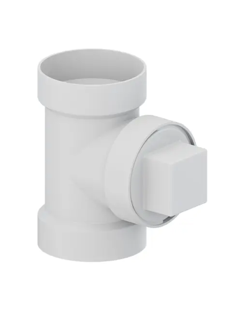DWV LP444X-040 4 PVC DWV CLEANOUT TEE W/ C.O. PLUG (H x H) | APFS