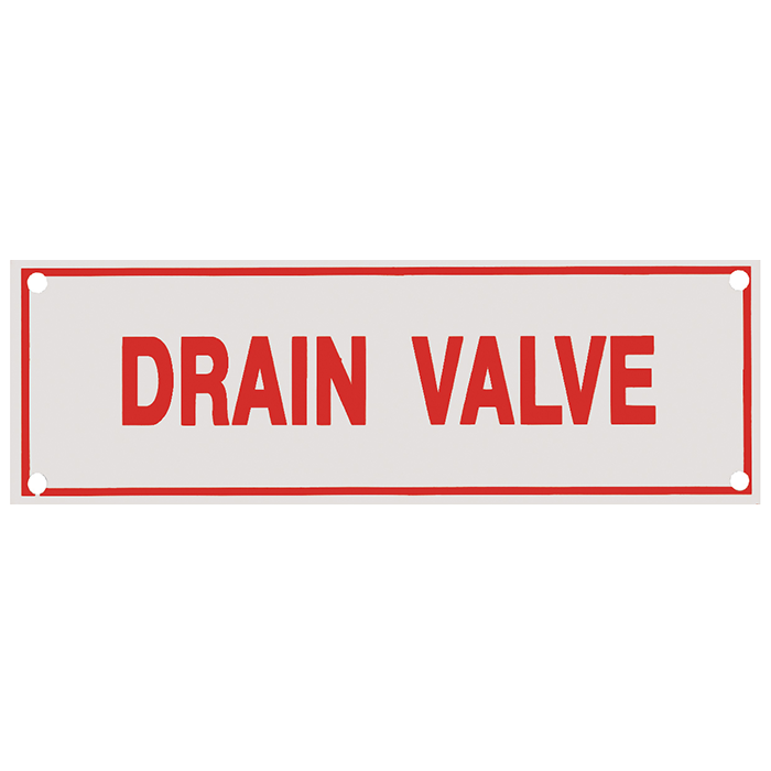 Drain Valve, Sign 6" X 2"