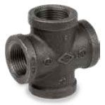 1-1/2" Ductile Iron Cross