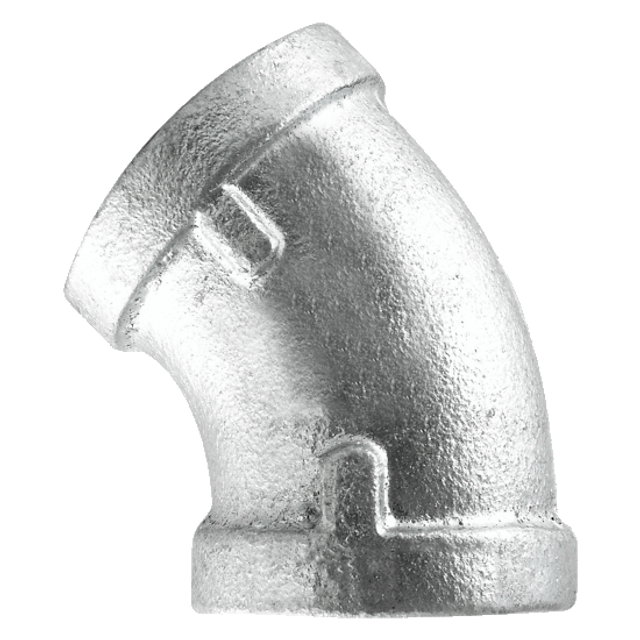 GF ZMGL4508 2 GALV MALL 45 ELBOW