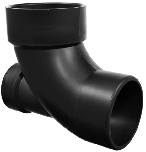 3 X 3 X 2 ABS Street Long Sweep 1/4 Bend w/High Heel Inlet