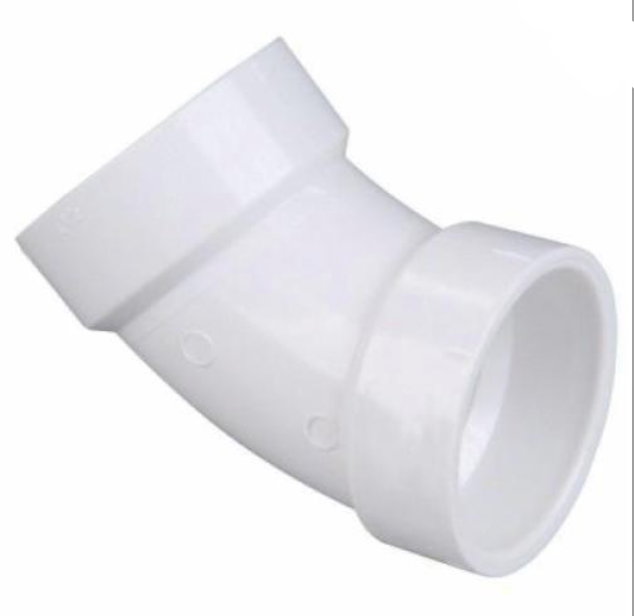 DWV LP321-040 4 PVC DWV 45 1/8 BEND (HxH)  (BX-15)