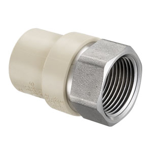 SPEARS 4135-005SS 1/2" CPVC GOLD FEMALE ADAPTER STAINLESS STEEL TFS-0500