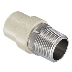 SPEARS 4136-005SS 1/2" CPVC GOLD MALE ADAPTER STAINLESS STEEL TMS-0500
