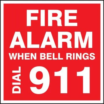 When Bell Rings, Call 911 Sign