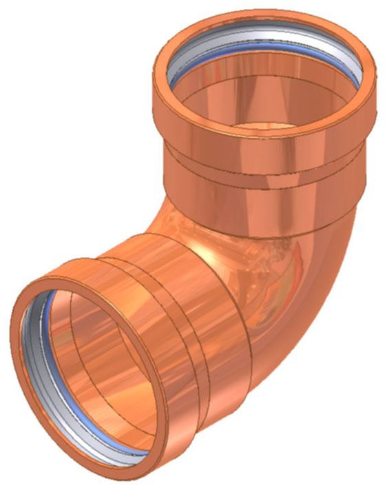 APOLLO 10062032 4" COPPER 90 ELBOW 807-C PRESS X PRESS