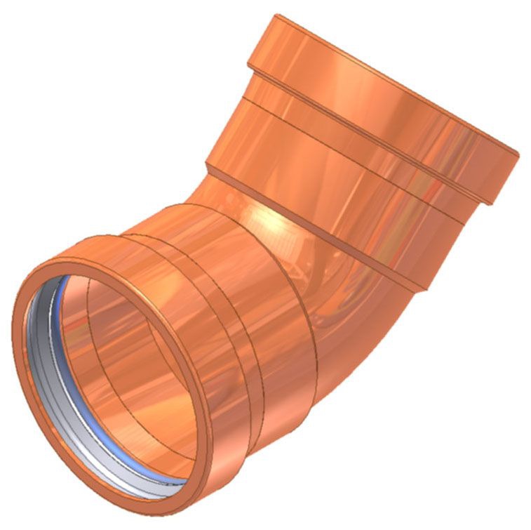 APOLLO 10062062 4" COPPER 45 ELBOW 806 PRESS X PRESS