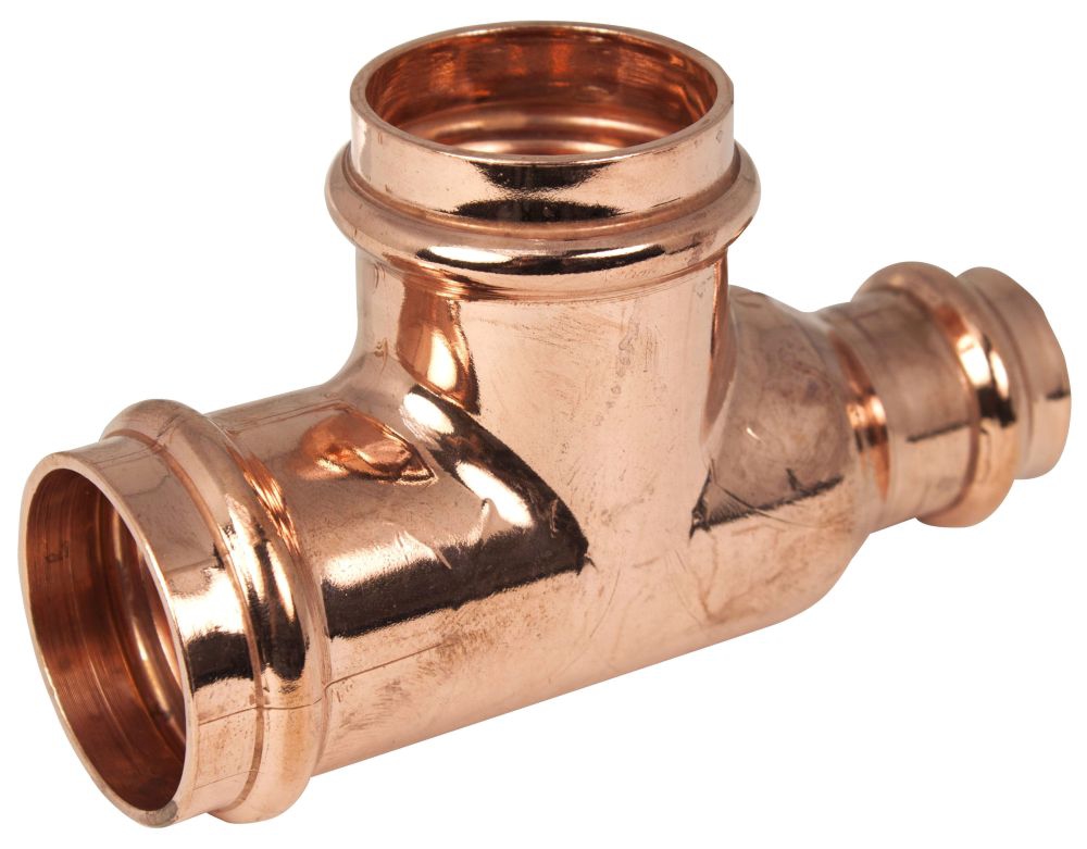 APOLLO 10066018 2" X 1" X 2" COPPER TEE 811R PRESS X PRESS X PRESS