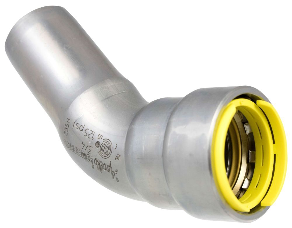 APOLLO PWR7481639 1-1/2" CARBON STEEL 45 ELBOW STREET 406-2G GAS PRESS X FTG