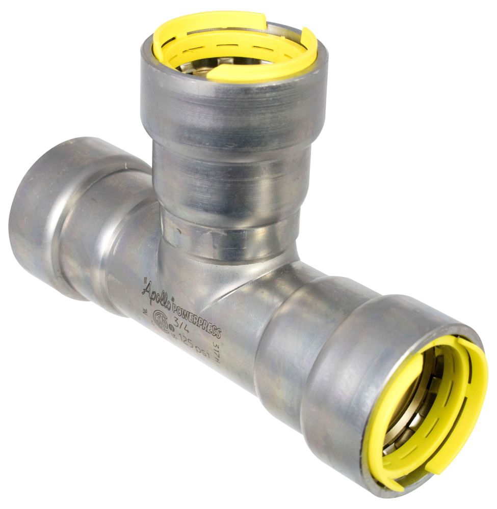 APOLLO PWR7481793 2" X 2" X 1/2" CARBON STEEL TEE 411RG GAS PRESS X PRESS X PRESS