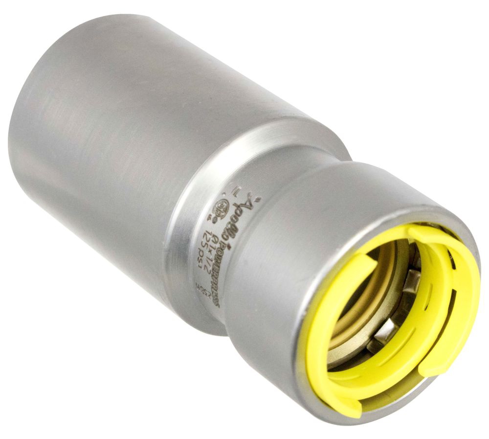 APOLLO PWR7482024 1-1/2" X 3/4" CARBON STEEL FITTING REDUCER STREET 418G GAS FTG X PRESS