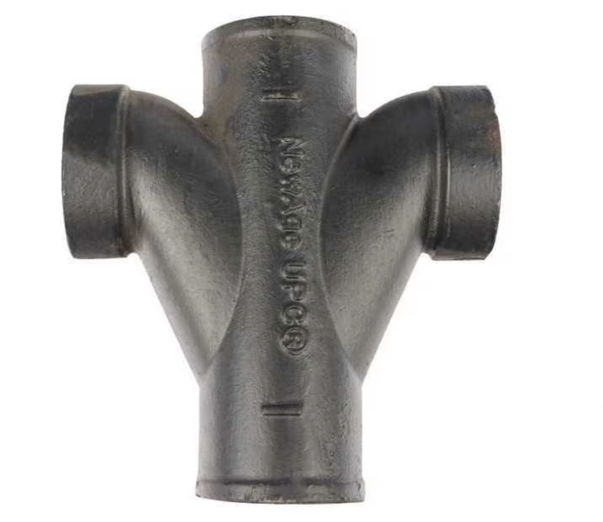 TFI, INC NHFIG12020150150 2 X 2 X 1-1/2 X 1-1/2 NO HUB CAST IRON TAPPED INLET DOUBLE IMP FIG 1