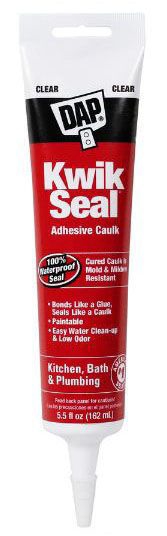 5.5 Oz Clear Caulk Kwik Seal Squeeze Tube