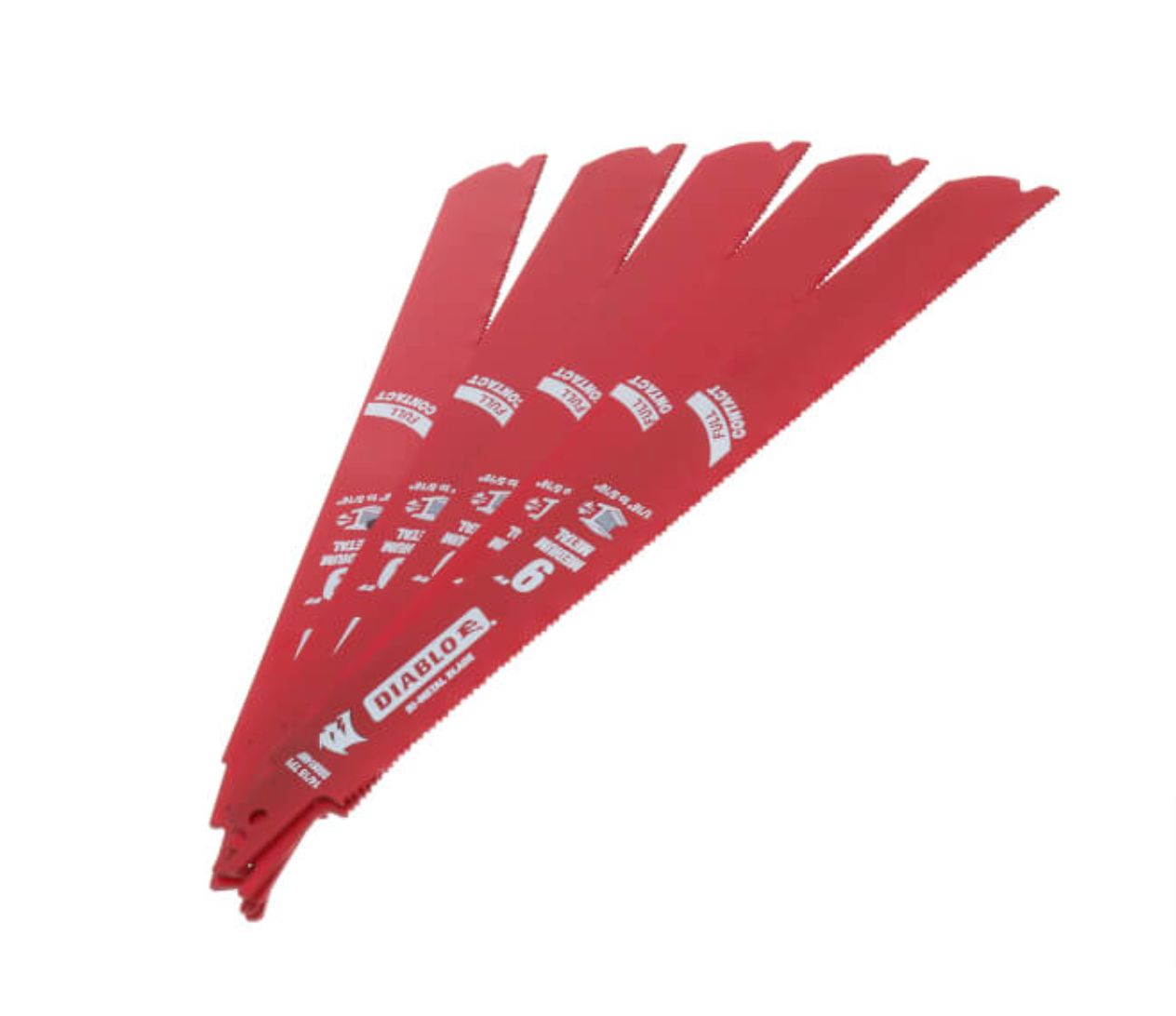 DIABLO DS0908BFD5 9" Bi-Metal Recip Blade for  Thick Metals (5-Pack)