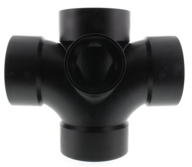 3X 3X 3X 3 X 2 ABS Double Sanitary Tee