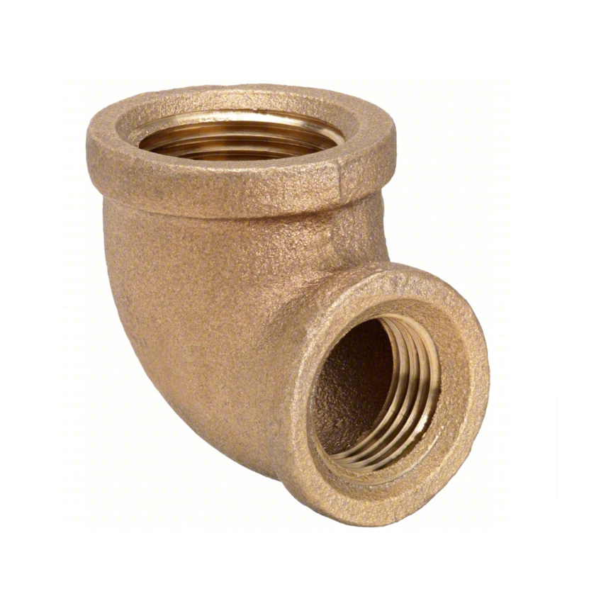 BF B-RL1110 4" X 3" BRASS RED ELBOW