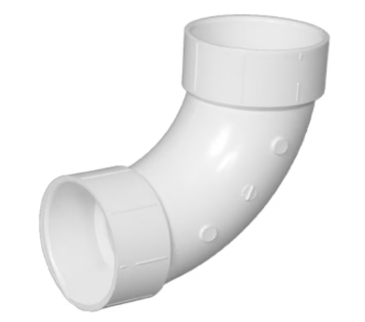 DWV LP309-040 4 PVC DWV LONG STREET 90 (HxS)