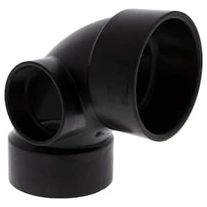 3 X 3 X 2 ABS Street Long Sweep 1/4 Bend w/Side Inlet