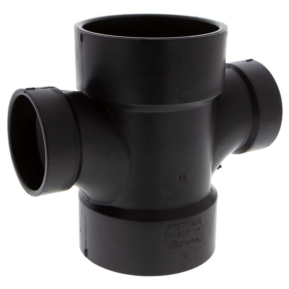3X 3X 2 X 2 ABS Double Sanitary Tee