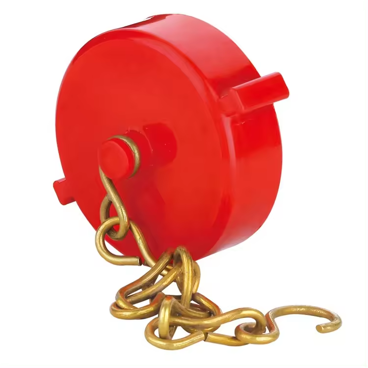 1-1/2" FDC Red Plastic Cap & Chain NST